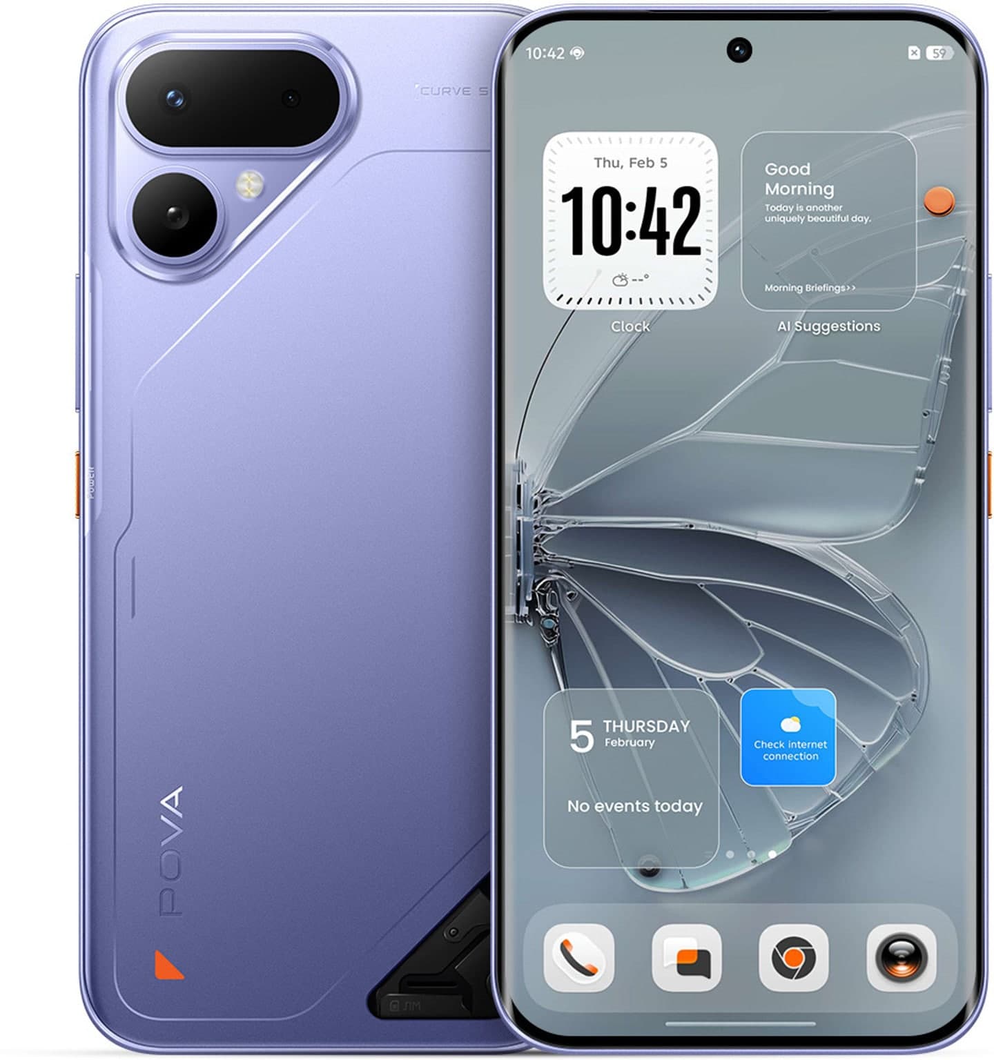 Tecno Pova Curve 2 5G (8GB RAM, 128GB Storage, Mystic Purple)