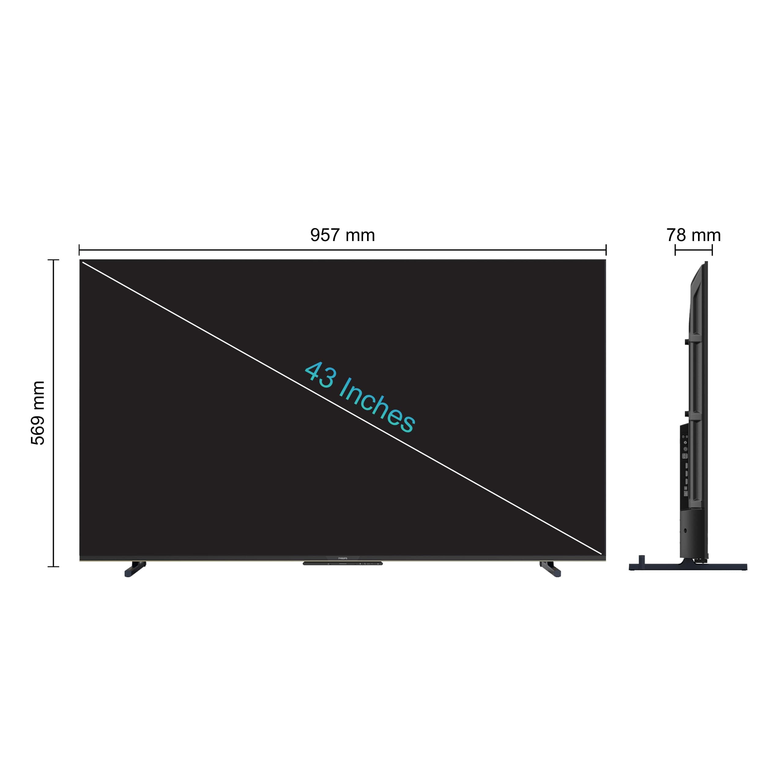 Philips Lumina Series 43-inch 4K QLED Smart TV