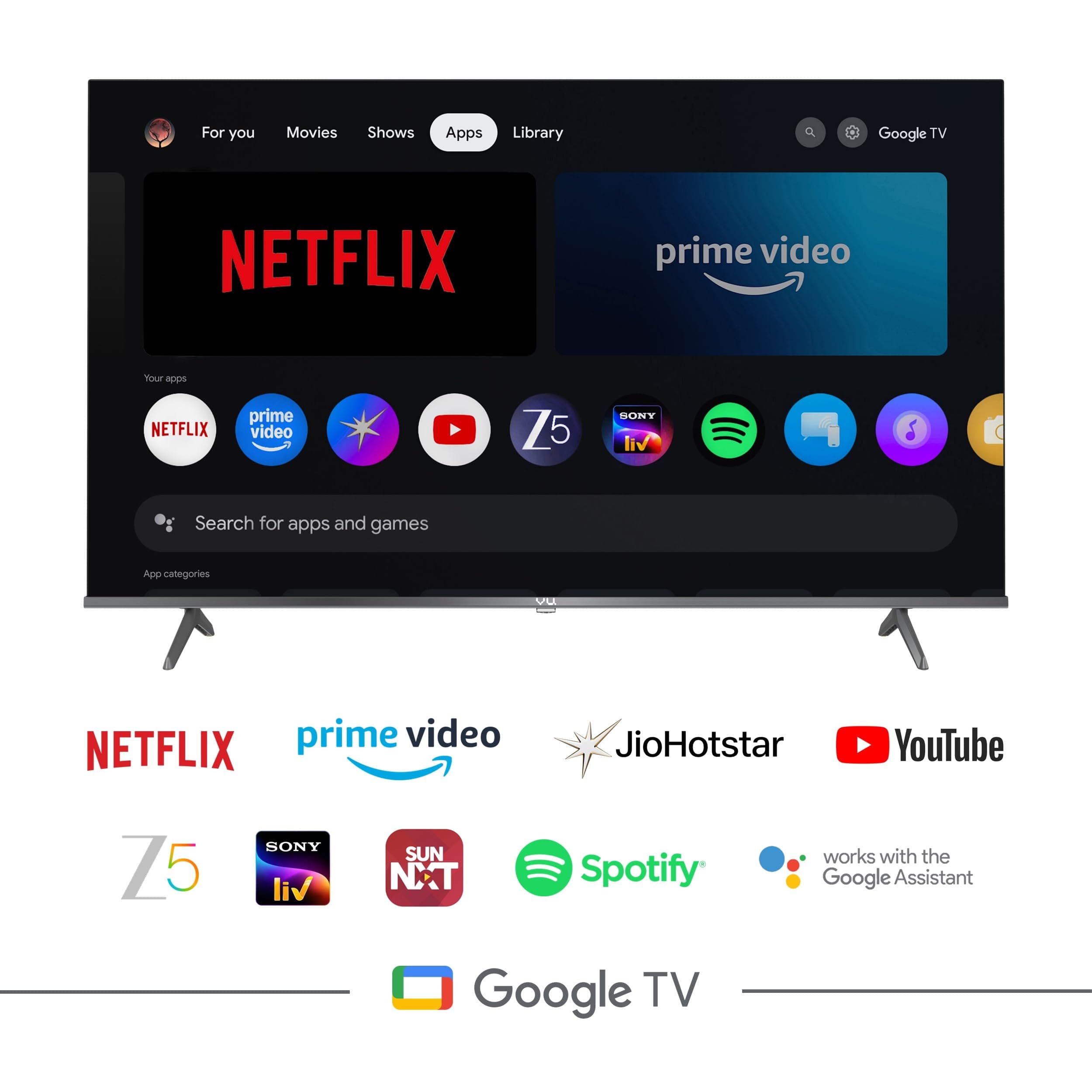 Vu GLO Series 43-inch 4K QLED Smart TV