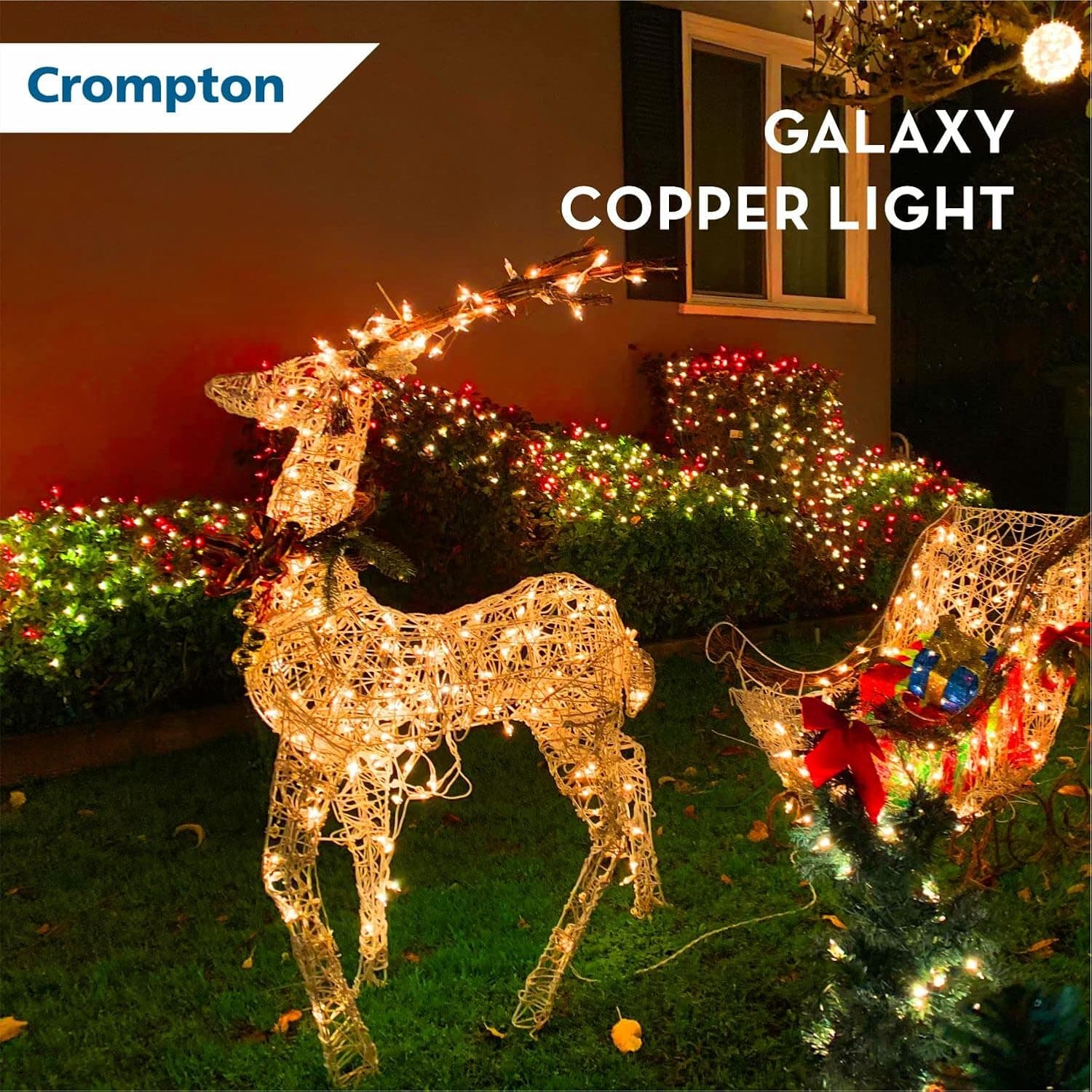 Crompton Galaxy USB Powered String Fairy Lights, 100 LED, 10 Metres, Warm White