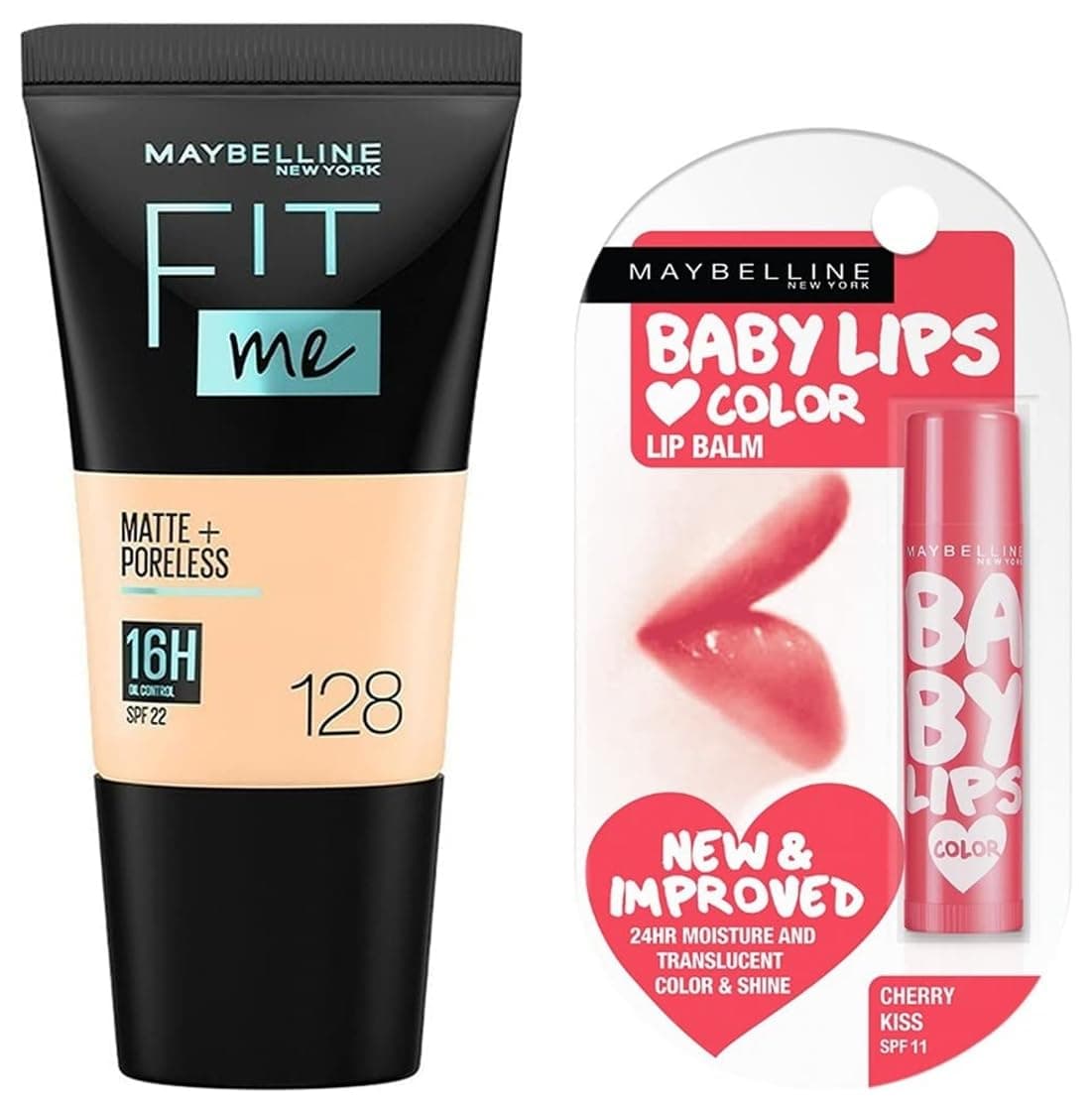 Maybelline New York Fit Me Matte + Poreless Liquid Foundation, 128 Warm Nude, 18ml