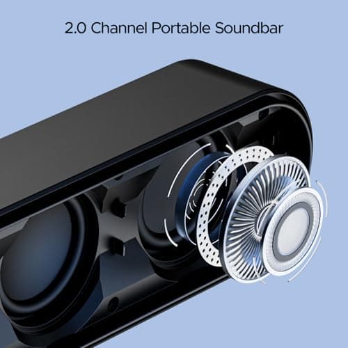 boAt Aavante Bar 490 10W Bluetooth Soundbar, 2.0 Channel, 7Hrs Battery