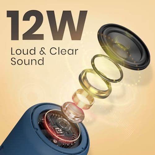 Portronics SoundDrum 1 12W TWS Portable Bluetooth Speaker with Powerful Bass