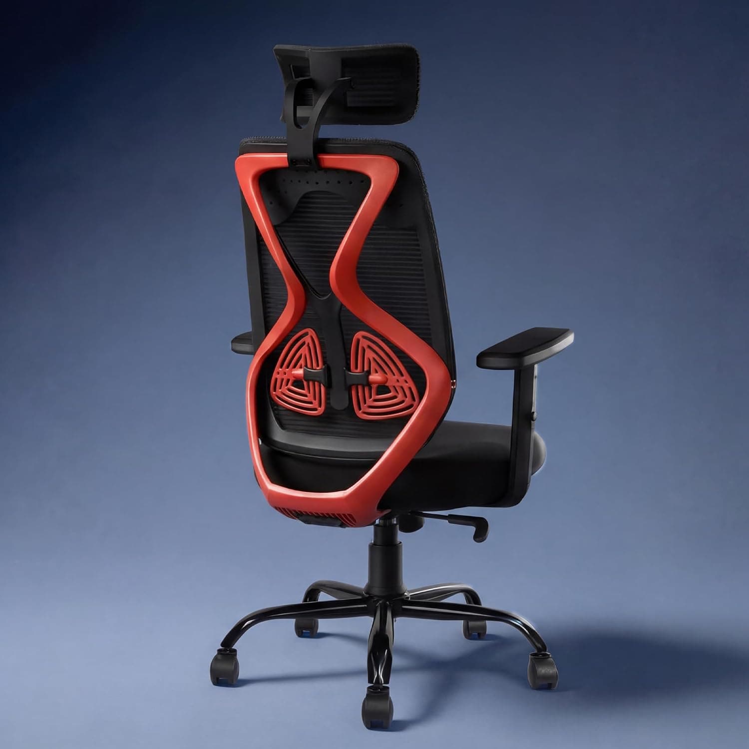 CELLBELL C190 Berlin High Back Mesh Ergonomic Office & Gaming Chair (Red-Black)