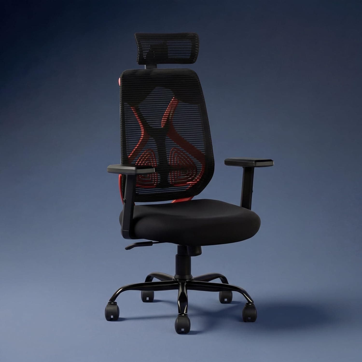 CELLBELL C190 Berlin High Back Mesh Ergonomic Office & Gaming Chair (Red-Black)