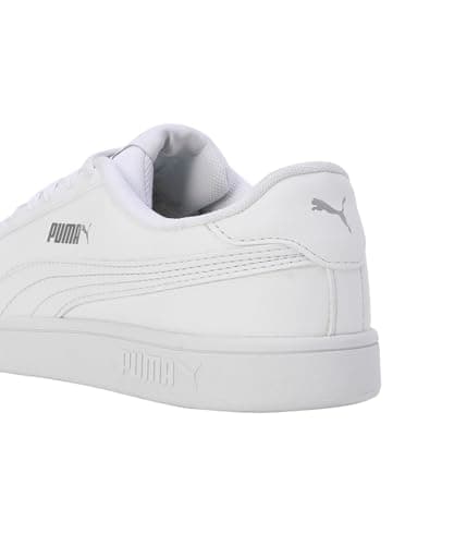 PUMA Smashic Comfort Casual Sneakers (White-Matte Silver)