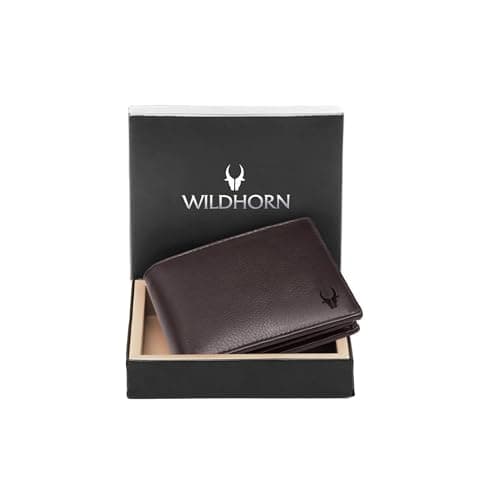 WildHorn Leather Wallet for Men (9 Card Slots, Bi-Fold)