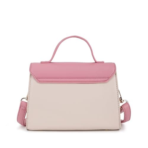 Fastrack Beige Faux-Leather Satchel Women's Handbag