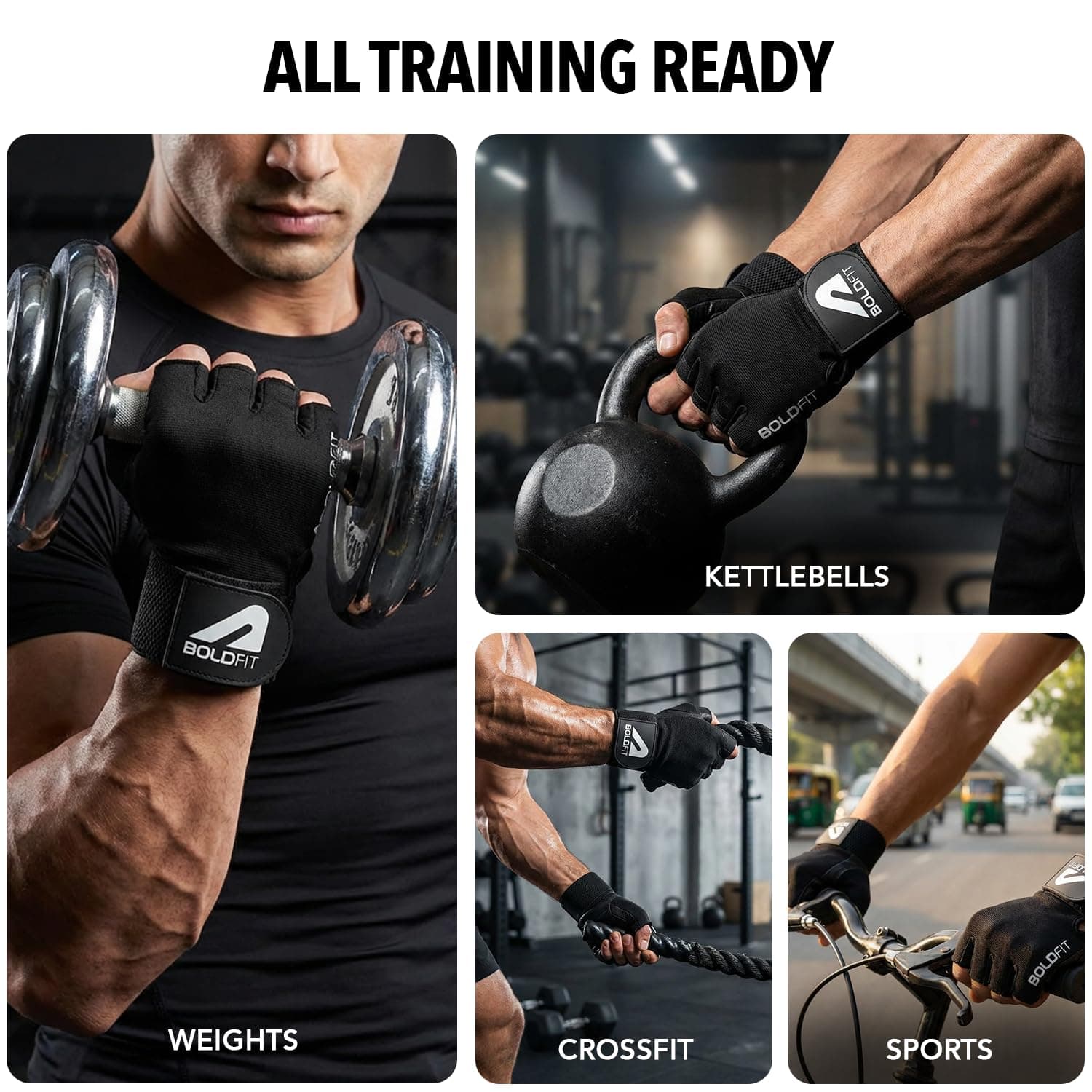 Boldfit Gym Gloves for Men & Women with Wrist Support
