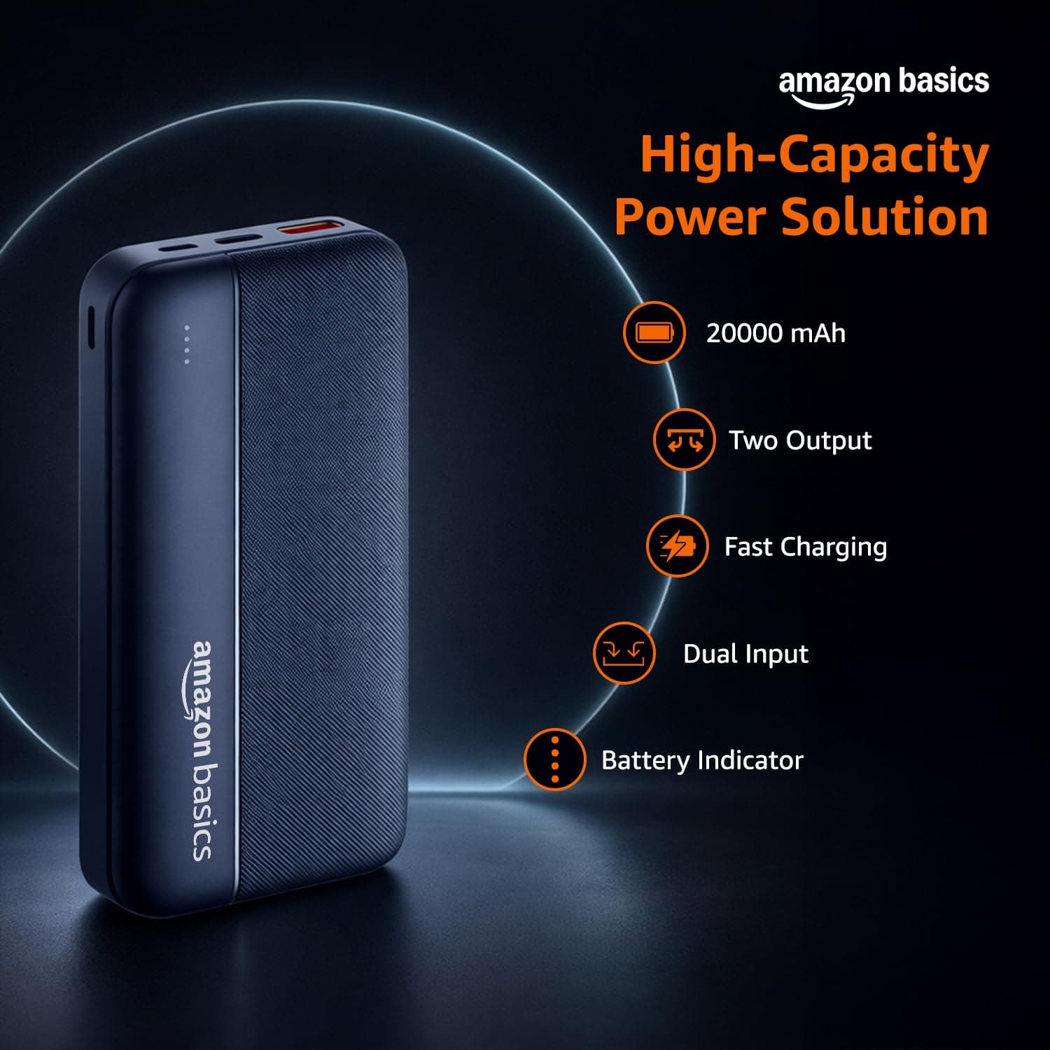 Amazon Basics 20000mAh 22.5W Fast Charging Power Bank
