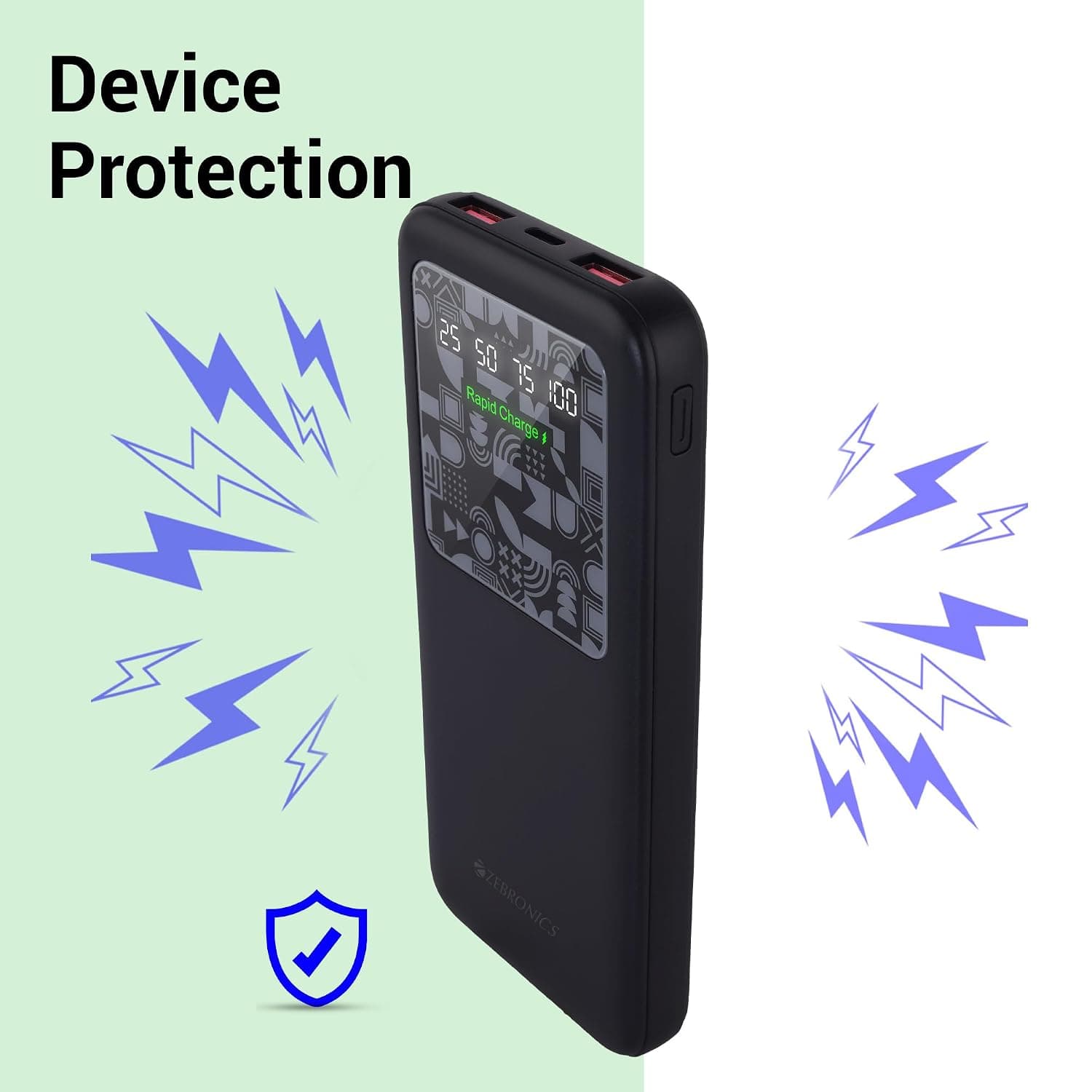 Zebronics MB10000S15 10000mAh 22.5W Rapid Charge Power Bank