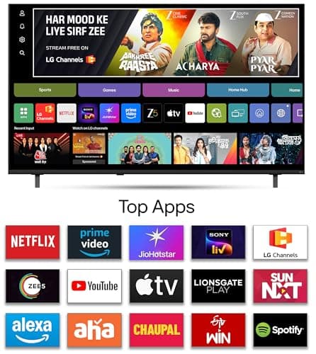 LG 108 cm (43 inches) NU87 AI Series Nano 4K Ultra HD Smart webOS LED TV 43NU870BPLA
