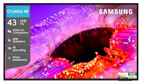 Samsung 43 inch (108cm) Crystal UHD 4K Vision AI 2026 Smart TV