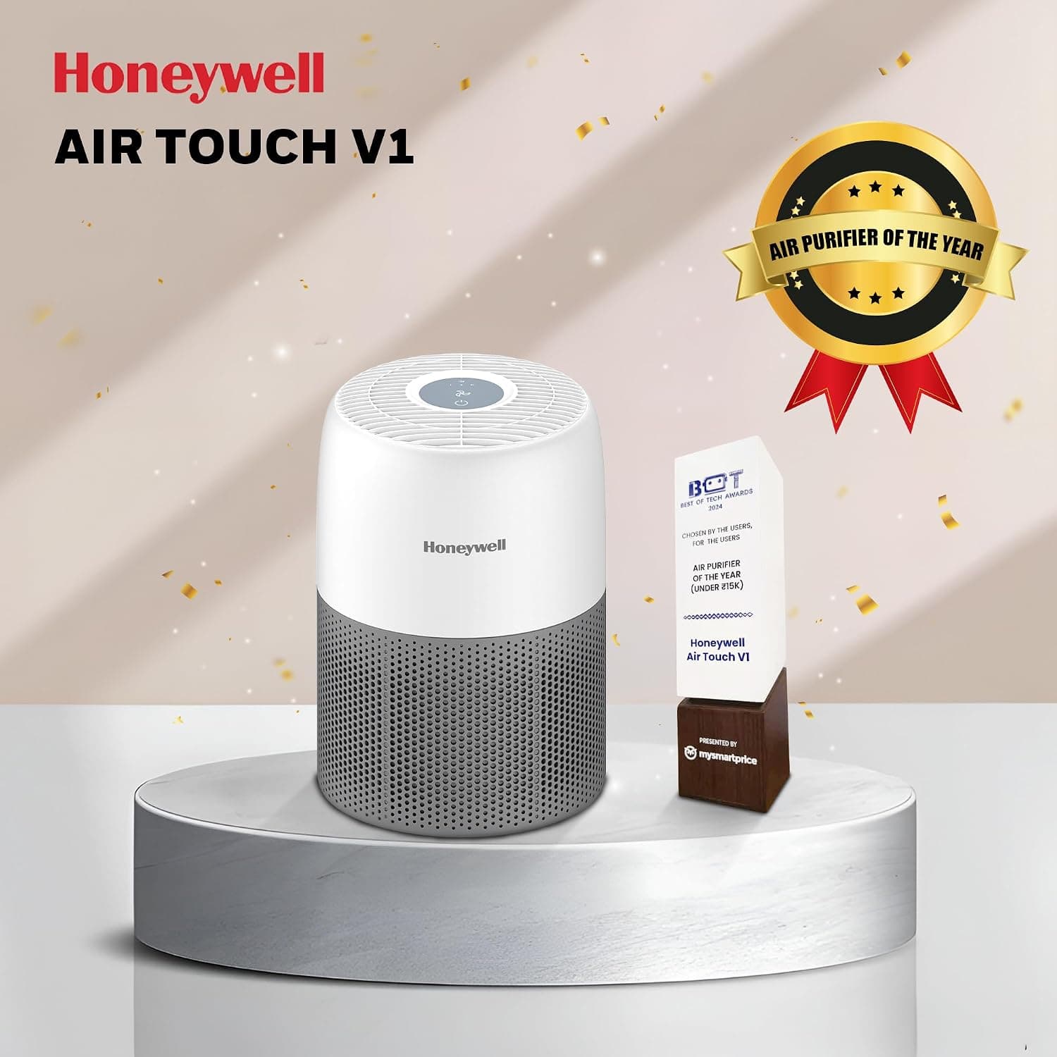 Honeywell 3-in-1 Air Purifier for Home & Office, H13 HEPA + Activated Carbon