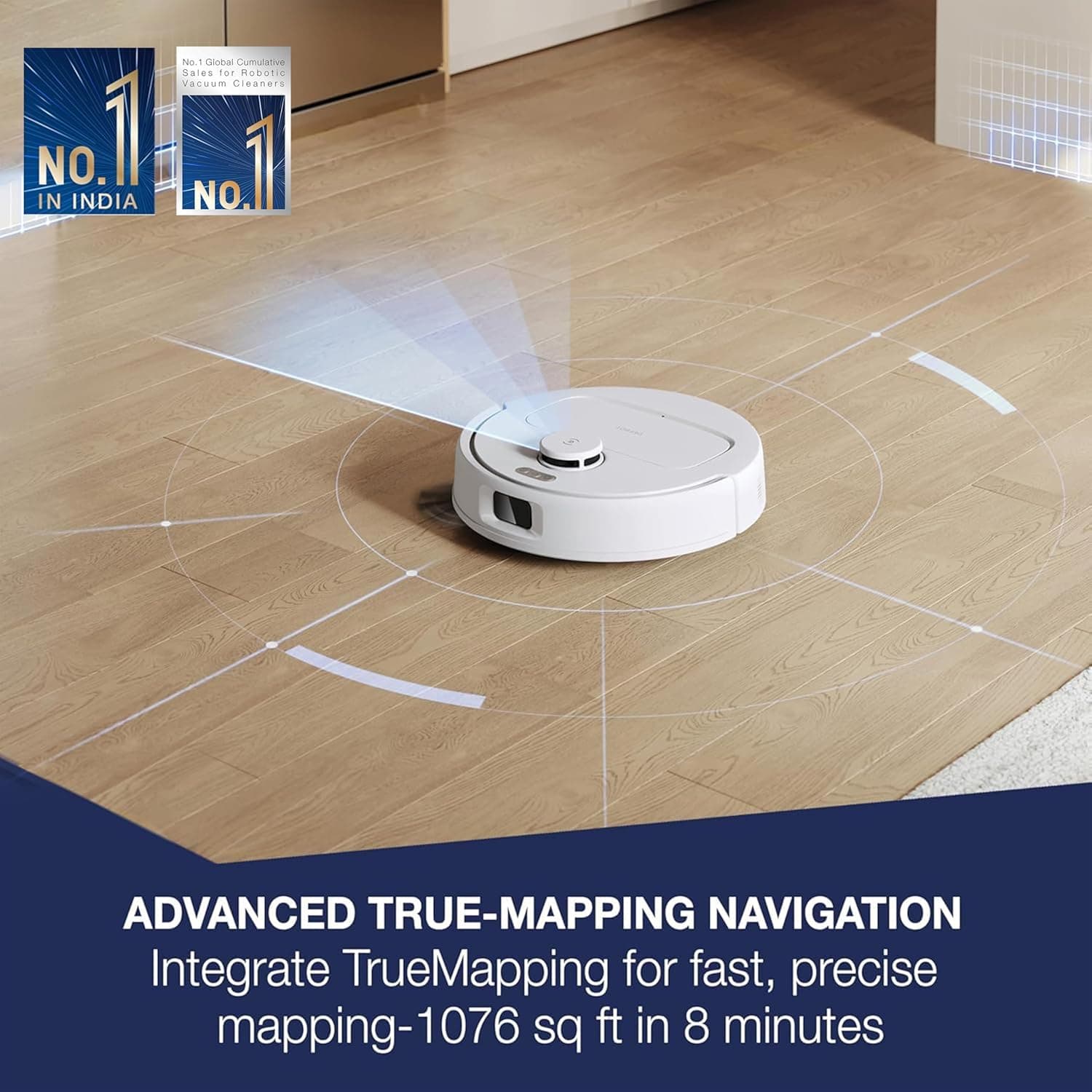 ECOVACS DEEBOT N30 2 in 1 Robot Vacuum Cleaner & Mop, 10000 Pa Suction, 5200mAh