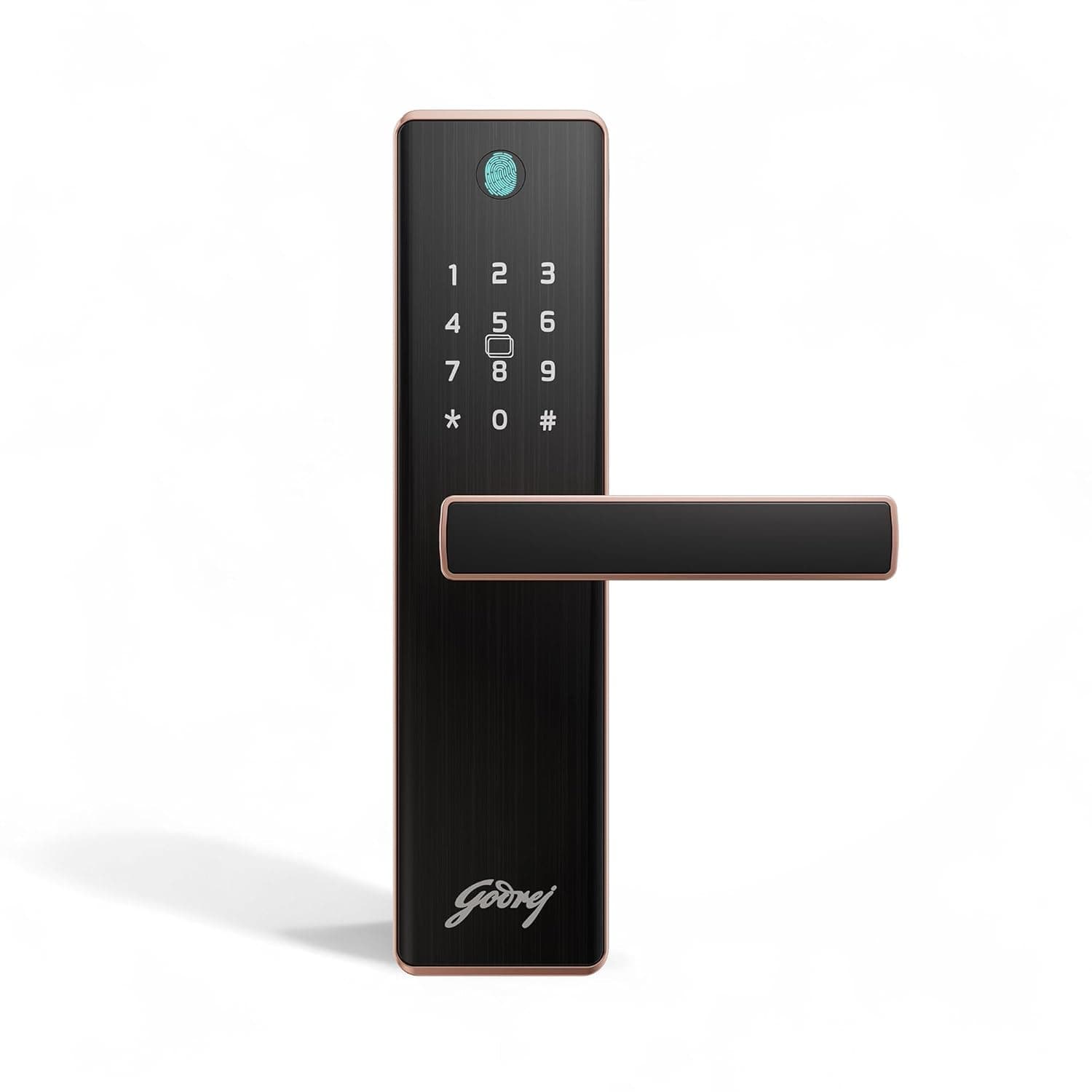 Godrej Neo Prime Digital Lock for Wooden Door — Fingerprint, PIN, RFID Card & Mechanical Key