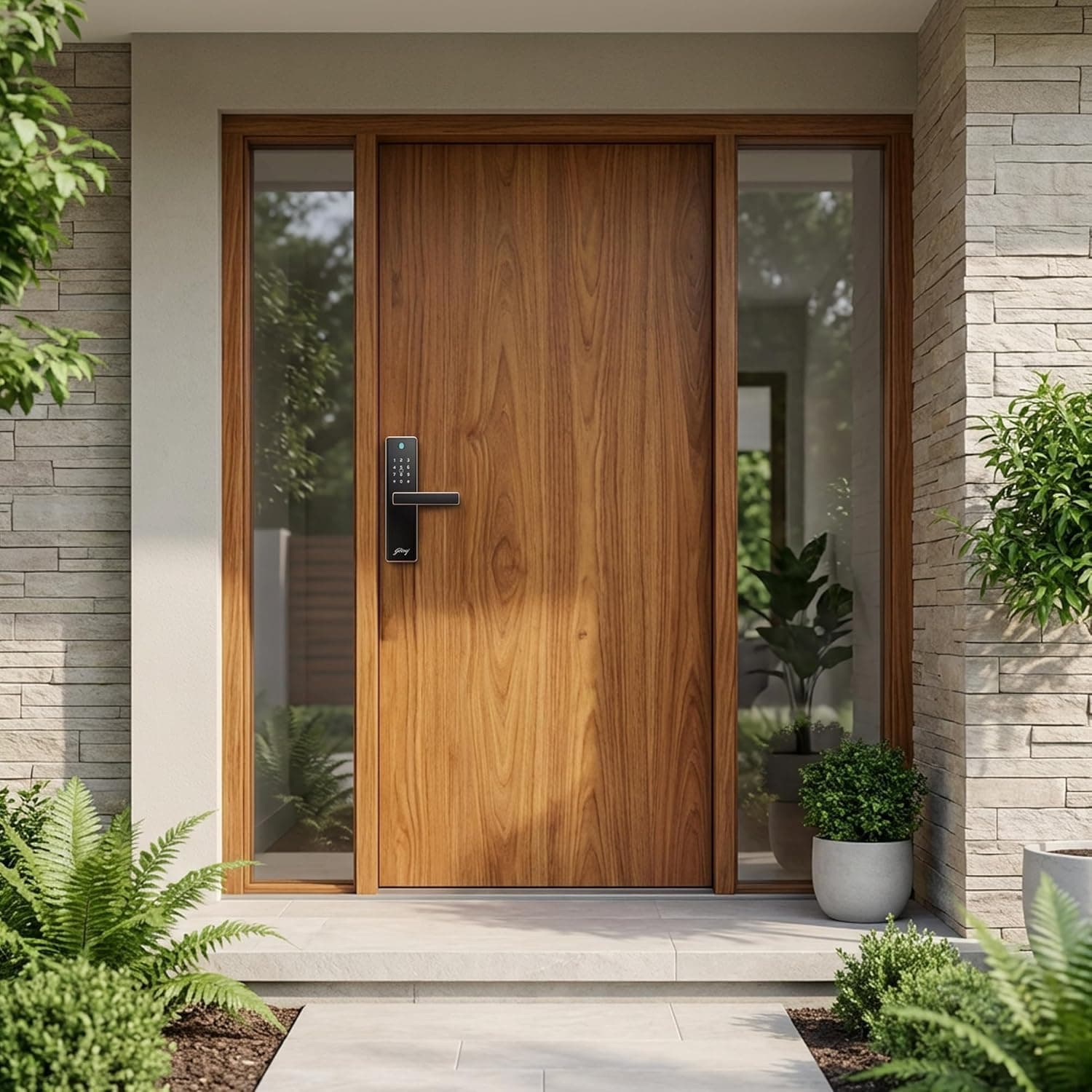 Godrej Neo Prime Digital Lock for Wooden Door With Fingerprint, PIN, RFID Card & Mechanical Key