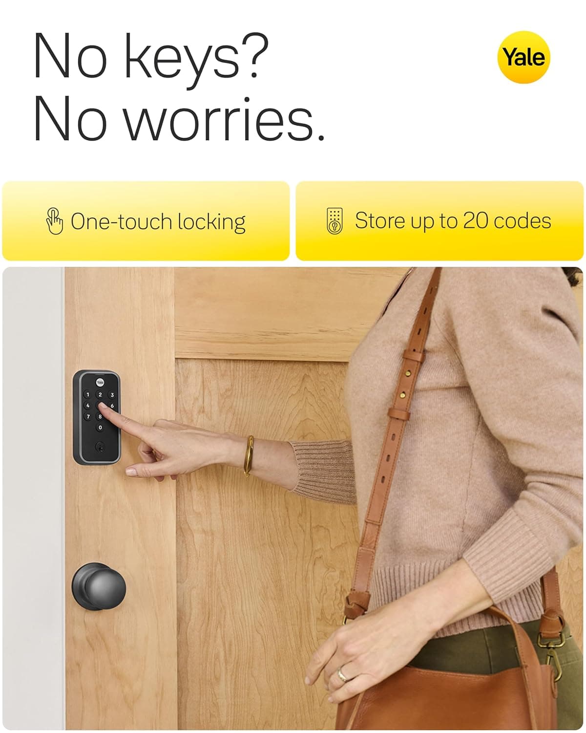Yale Tye Digital Smart Door Lock with Electronic Keypad for Interior and Exterior Doors