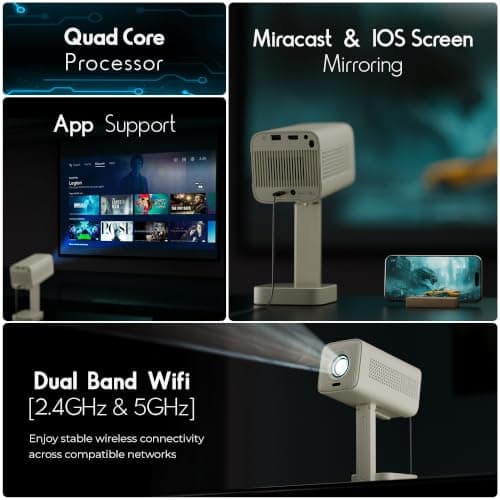 Zebronics PixaPlay 63 Plus Smart Projector — Native 1080p, 4K Support, 7000 Lumens, Android & OTT Apps