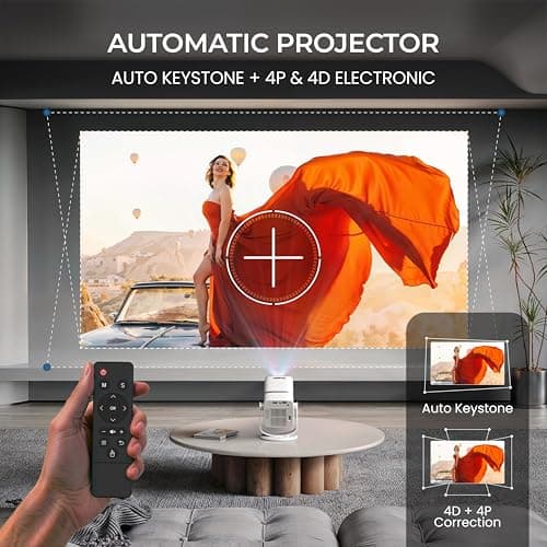 E GATE Atom 3X 4K Ultra HD Smart Projector with Built-in Android & OTT Apps