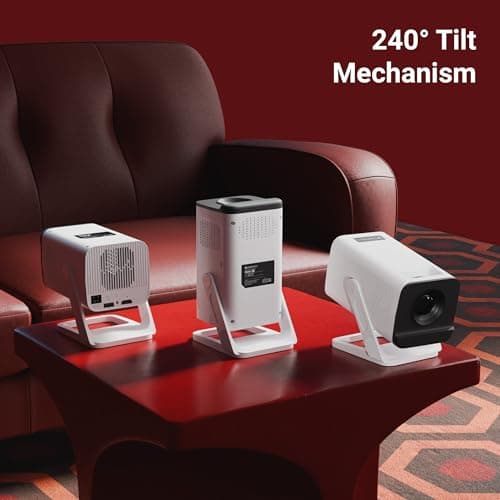 Zebronics Android Smart LED Projector — 4K UHD Support, 4000 Lumens, 240° Tiltable, Auto Keystone