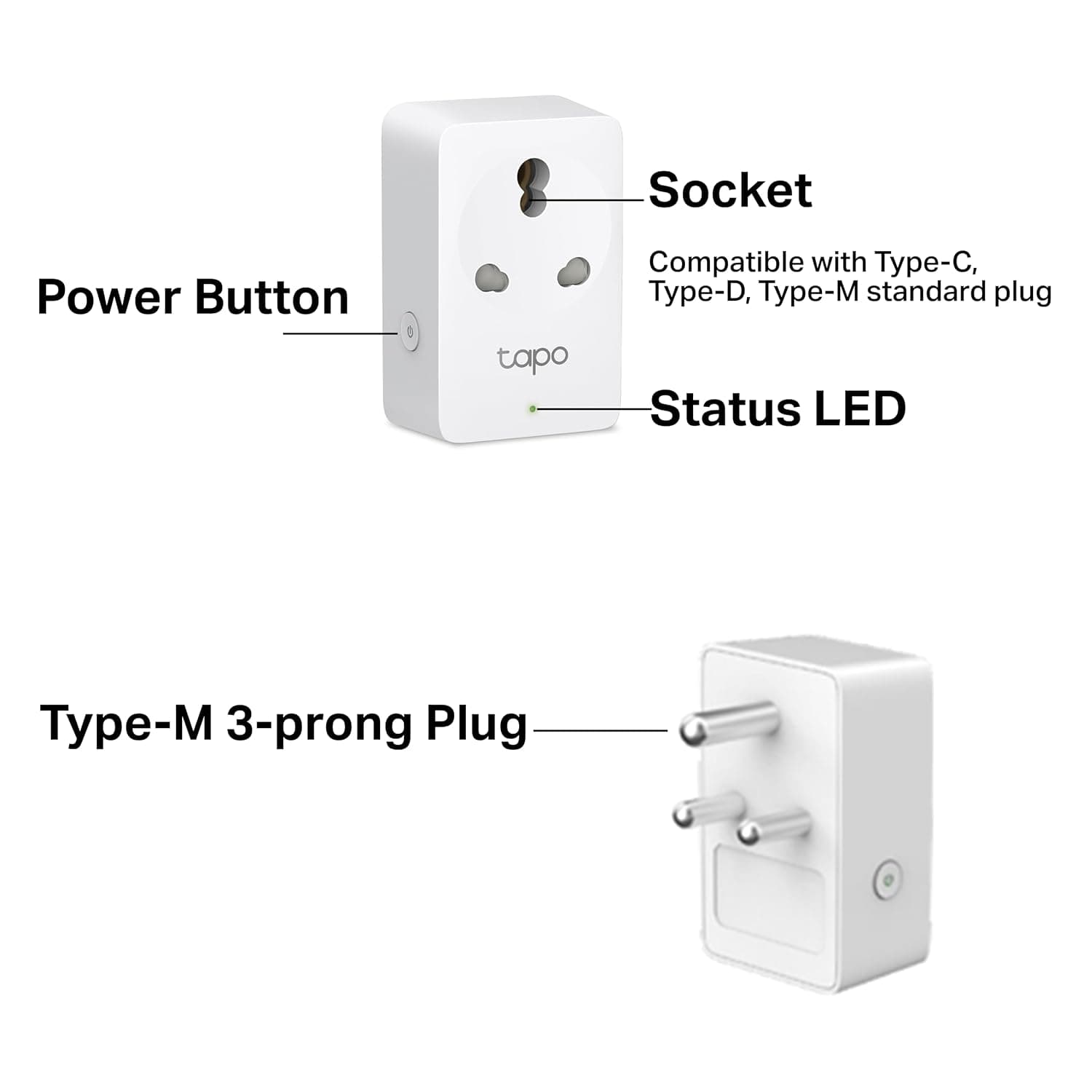 Tapo P110 16A Wi-Fi Smart Plug with Real-Time Energy Monitoring