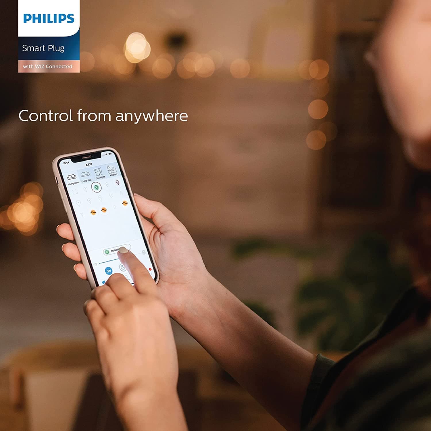PHILIPS 6-16A Smart Wi-Fi Plug (WiZ Connected) with App, Voice & Schedule Control
