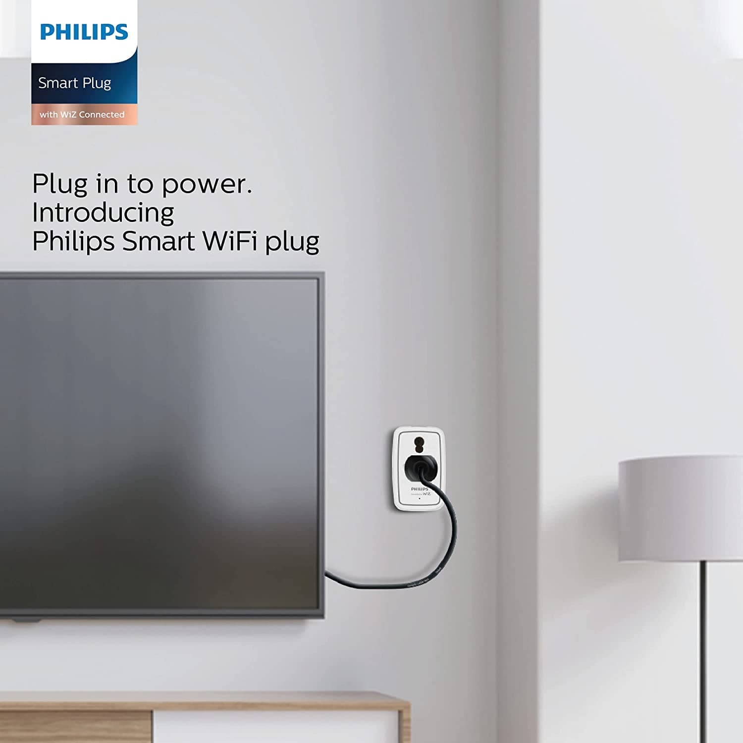 PHILIPS 6-16A Smart Wi-Fi Plug (WiZ Connected) with App, Voice & Schedule Control