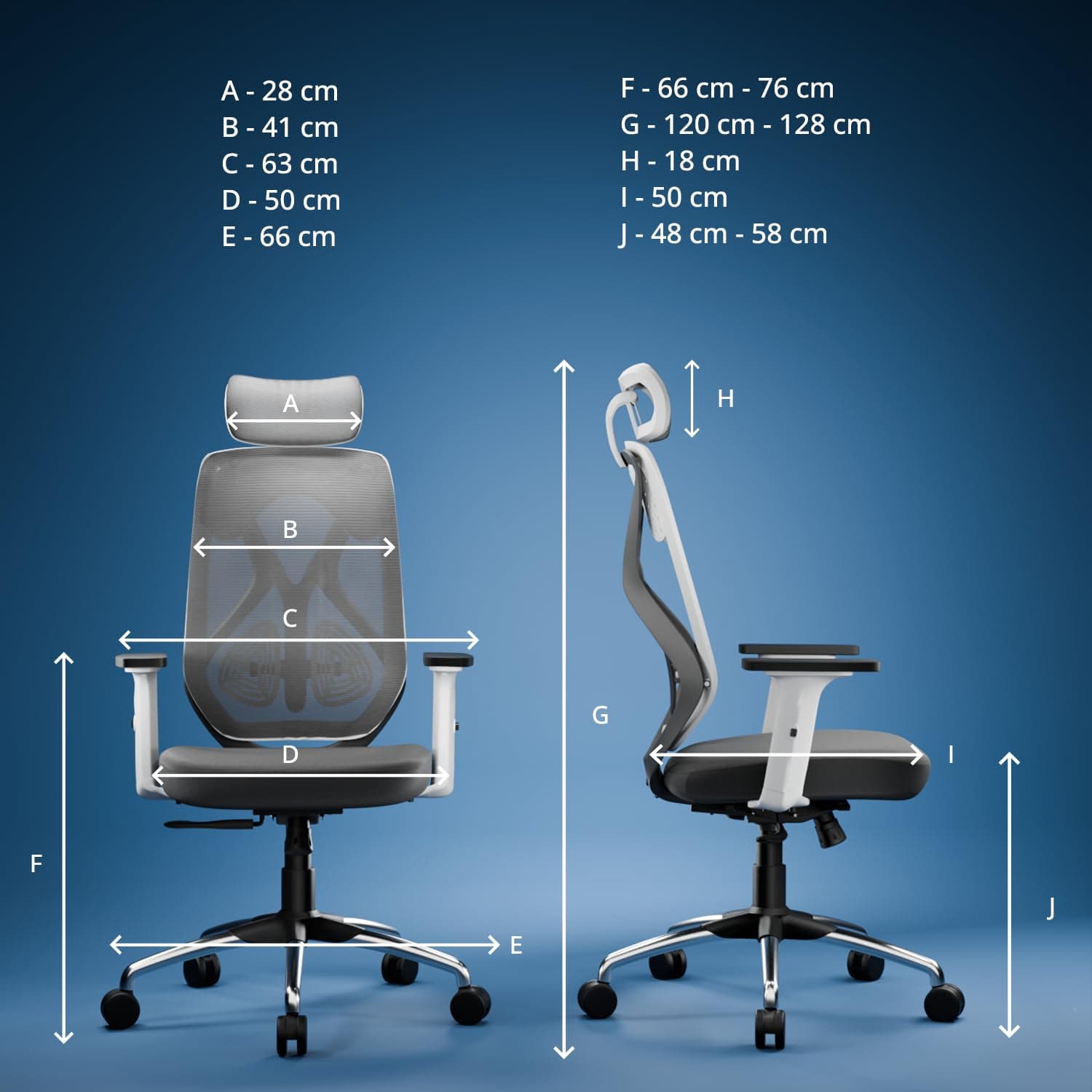 Vergo Transform Prime Ergonomic Mesh Office Chair — High Back, Lumbar Support, 2D Armrests, Synchro Tilt