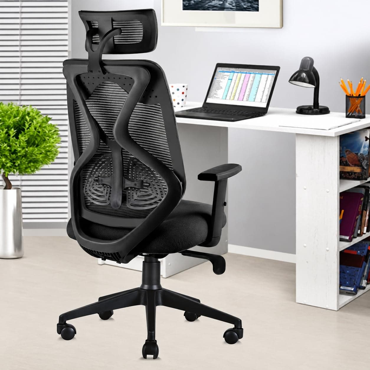 ASTRIDE Ergofit ISI Certified Ergonomic Office Chair — 2D Headrest, Adjustable Arms & Lumbar Support