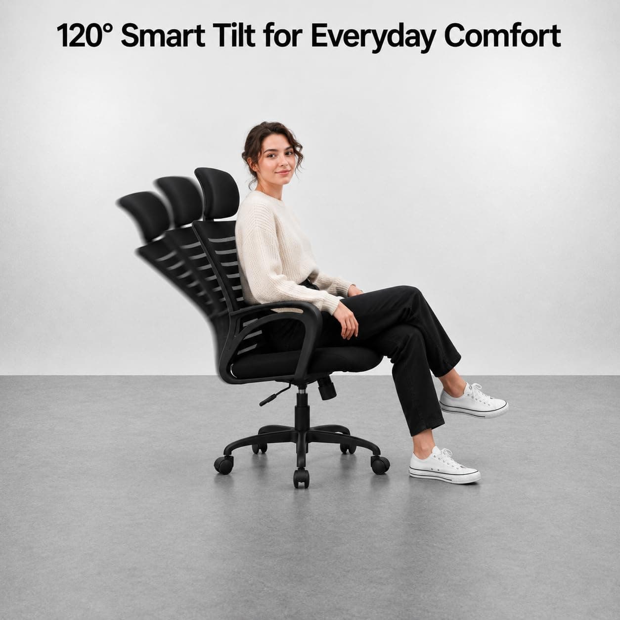 CELLBELL Desire C104 Mesh High Back Ergonomic Office Chair — Adjustable Height, Metal Base