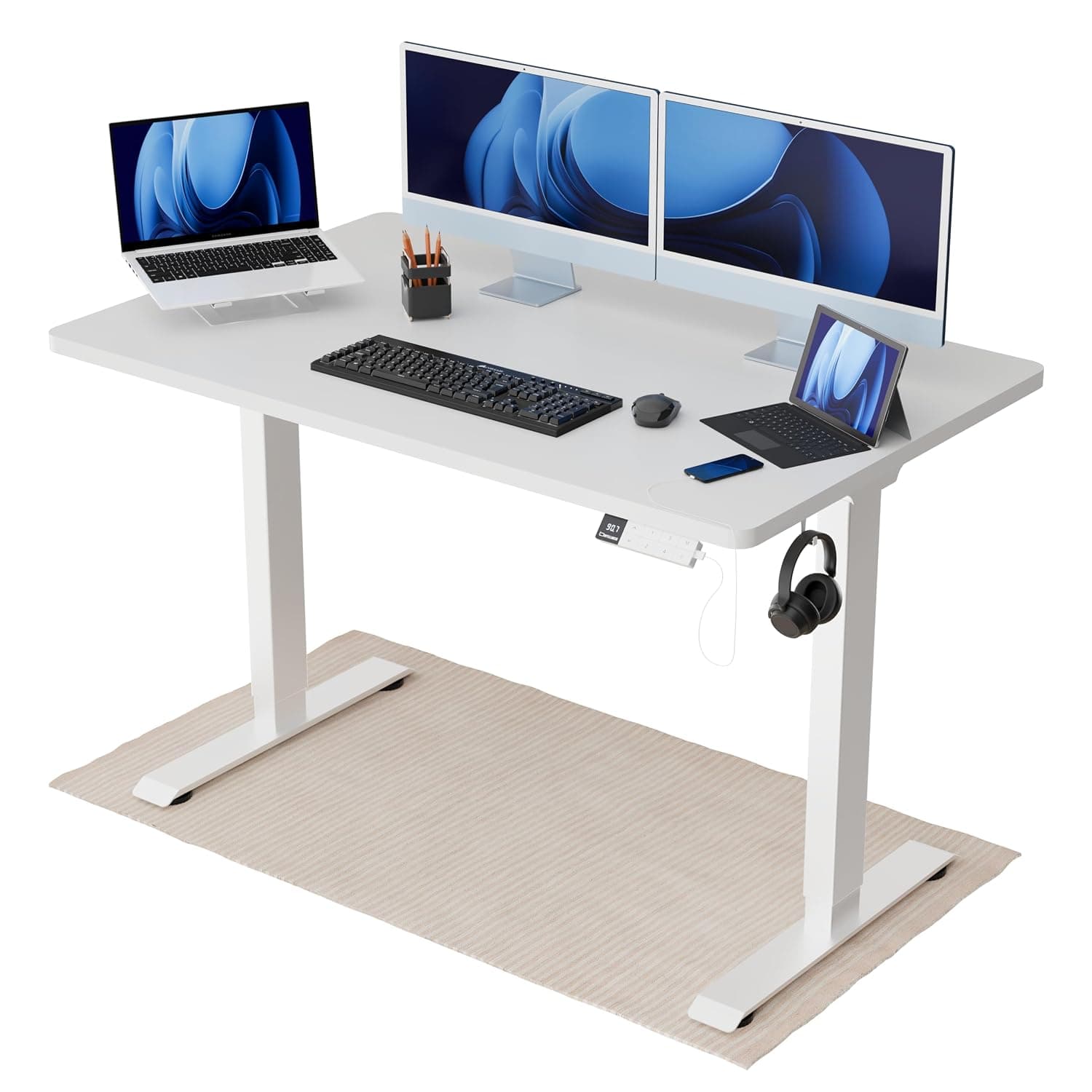 Intellidesk Eco Dual Electric Height Adjustable Standing Desk — Dual Motor, 4 Memory Presets, 120kg