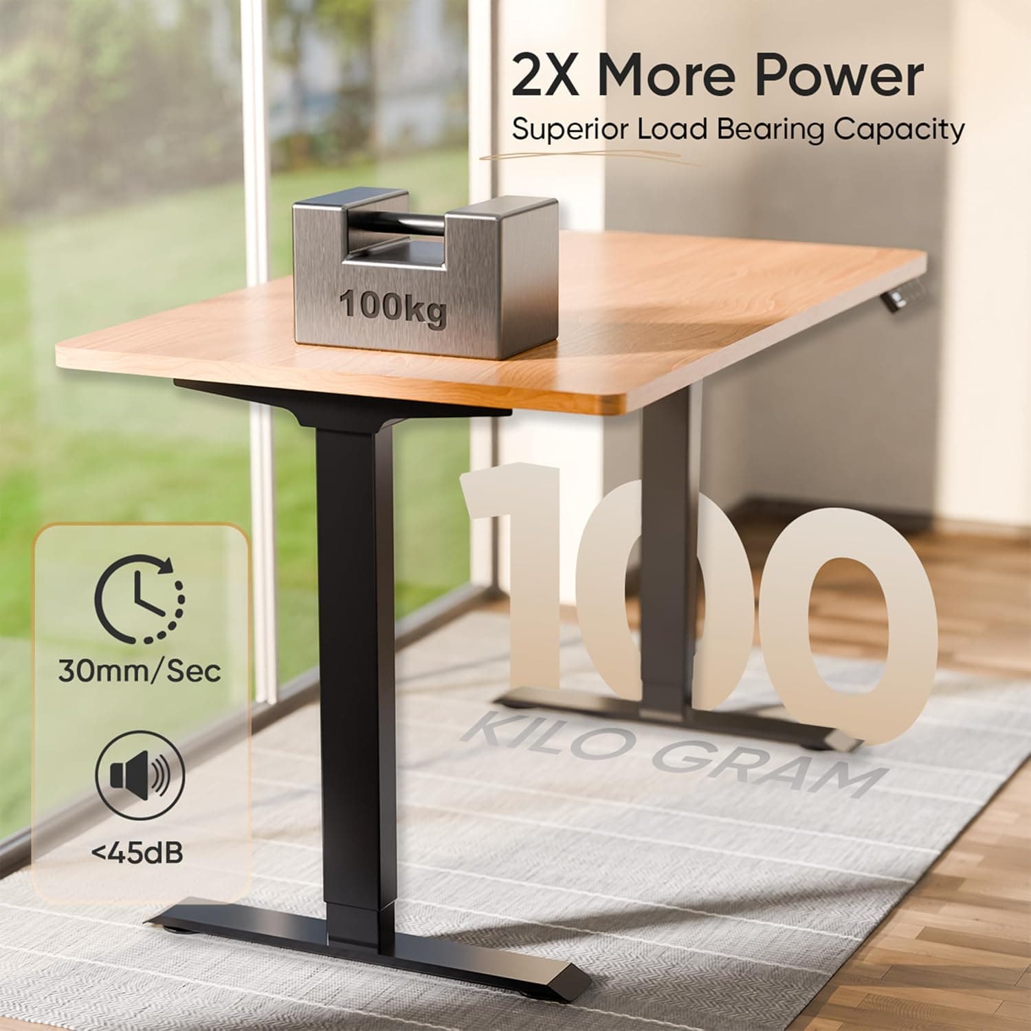Intellidesk Eco Dual Electric Height Adjustable Standing Desk — Dual Motor, 4 Memory Presets, 120kg