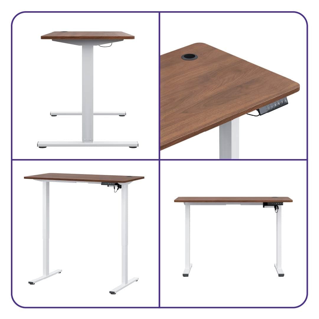 Wakefit Electric Height Adjustable Standing Desk — Digital Display, 4 Memory Presets, 5-Year Warranty