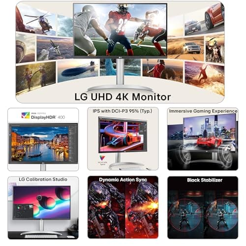 LG 27UP850K 27" UltraFine 4K UHD IPS Monitor — USB-C 96W PD, DisplayHDR 400, 95% DCI-P3