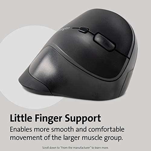 Kensington Ergonomic Vertical Wireless Mouse — 6 Buttons, 5 DPI Settings, 2.4GHz