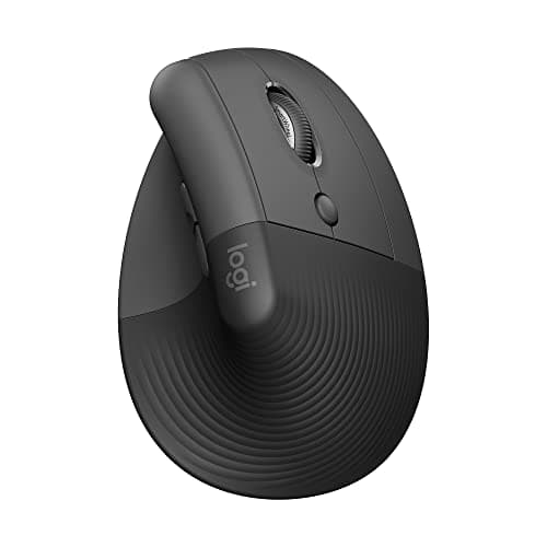 Logitech Lift Vertical Ergonomic Mouse — Bluetooth, Quiet Clicks, Small-to-Medium Hands