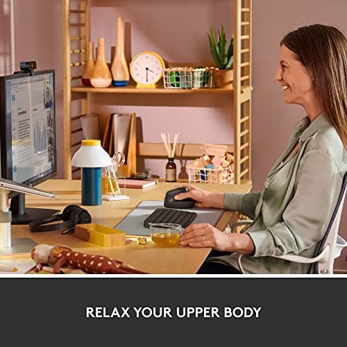Logitech Lift Vertical Ergonomic Mouse — Bluetooth, Quiet Clicks, Small-to-Medium Hands