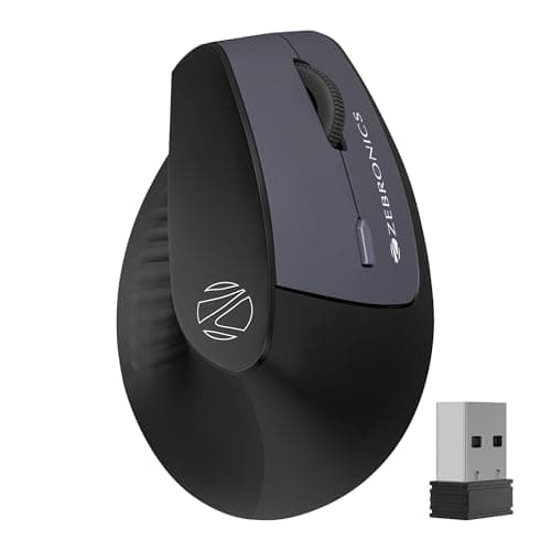 Zebronics Jaguar V Vertical Wireless Mouse — 2.4GHz, Adjustable DPI, Ergonomic Grip