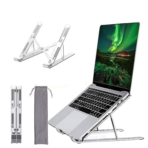Dyazo Aluminum Ergonomic Foldable Portable Laptop Riser Stand — 6 Angles