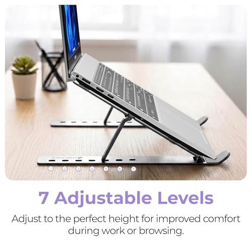 Zebronics NS2000 Plus Laptop Stand — 7-Level Height, Foldable, Up to 17-Inch, 5kg