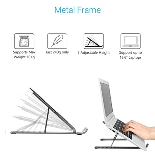 Portronics My Buddy K Portable Laptop Stand — Foldable, Adjustable, Ventilated