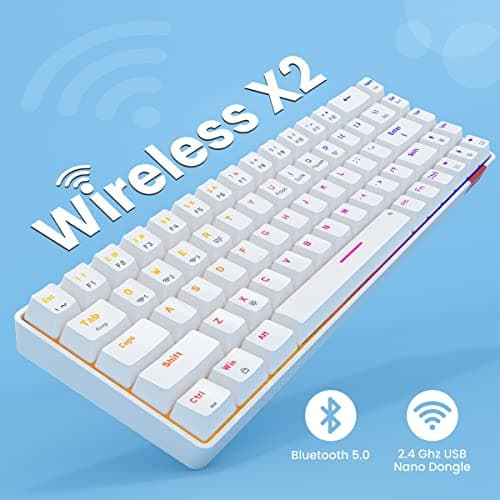 Portronics Hydra 10 Mechanical Wireless Gaming Keyboard — Bluetooth 5.0 + 2.4GHz, RGB