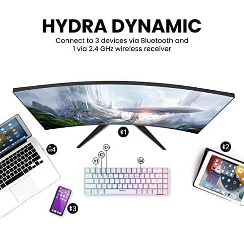 Portronics Hydra 10 Mechanical Wireless Gaming Keyboard — Bluetooth 5.0 + 2.4GHz, RGB