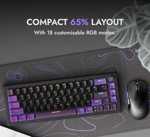 Kreo Swarm 65 Wireless Mechanical Gaming Keyboard — Gasket Mount, Tri-Mode, 65% Layout