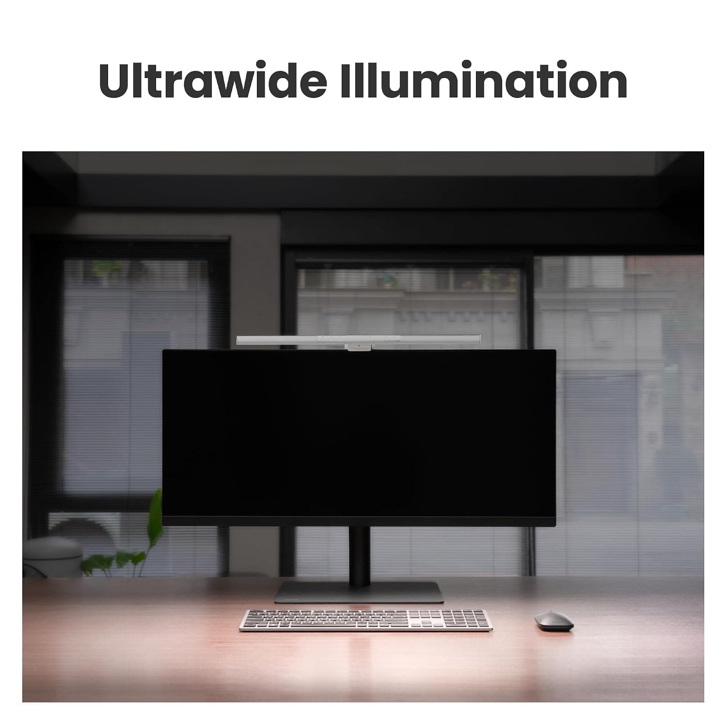 BenQ ScreenBar Pro Monitor Light Bar — Motion Sensor, Touch Control, USB-C Powered, Wide Lighting