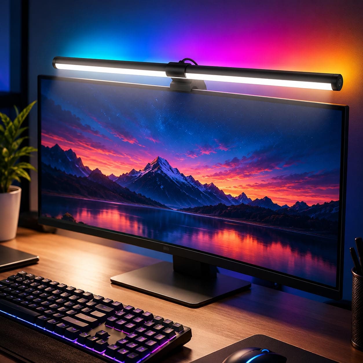 One94Store Monitor Light Bar — Touch Control, RGB Backlight, Anti-Glare USB Desk Light