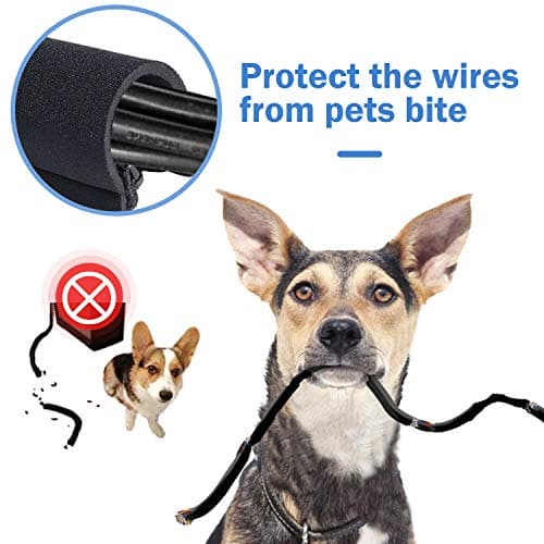 JOTO Flexible Neoprene Cable Sleeve with Zipper — Cord Wire Hider 1m