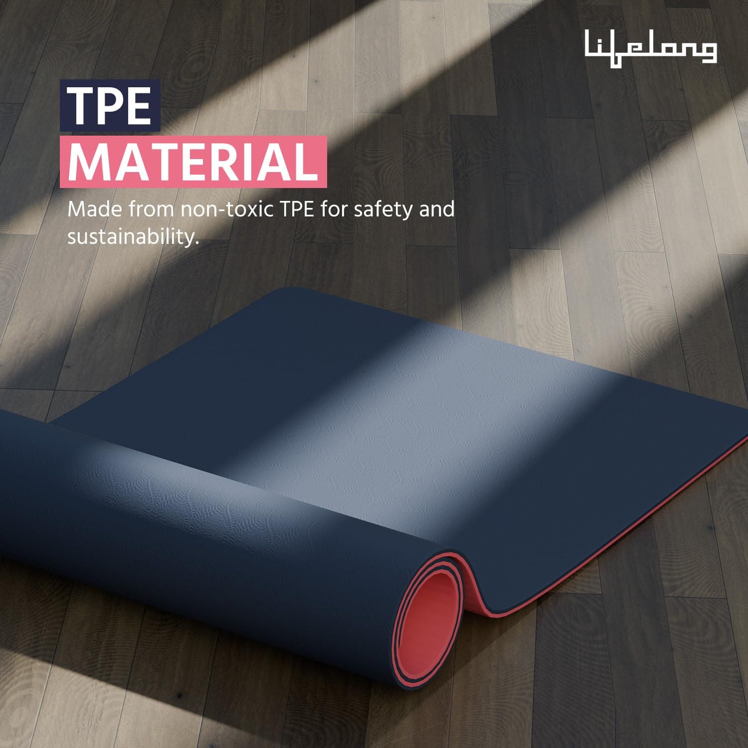 Lifelong Dual Color TPE 6mm Yoga Mat for Women & Men — Home Gym Exercise Mat