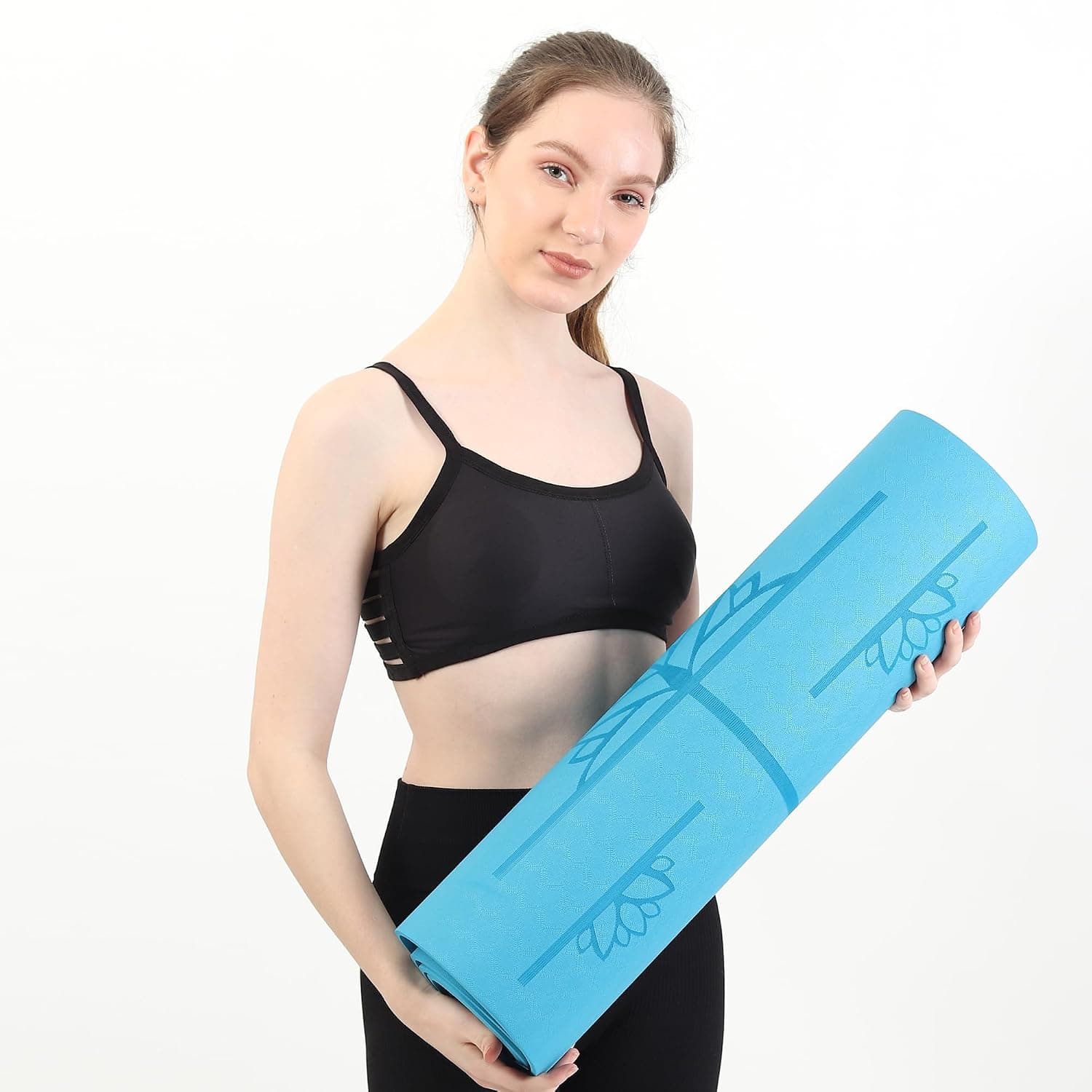 Fitness Mantrar 7 Props Yoga Kit — Mat, Wheel, Roller, Belt, Bricks, Knee & Elbow Pads